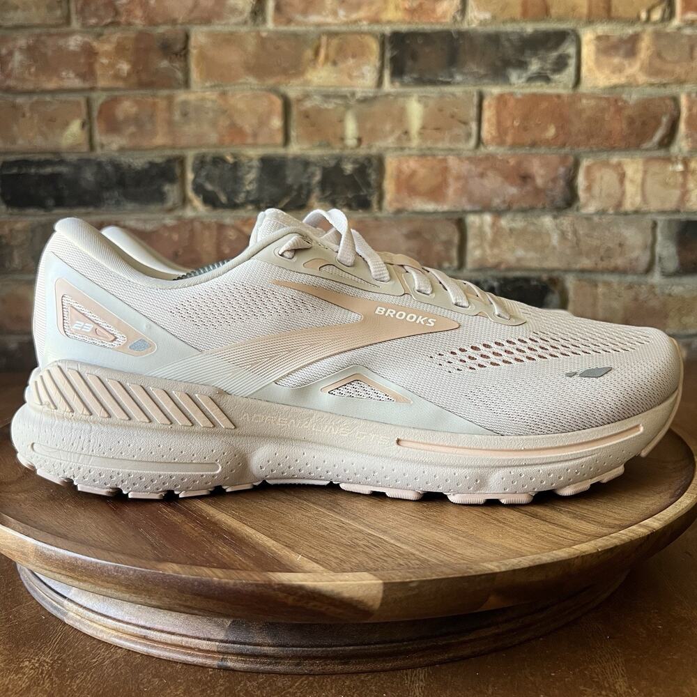 Brooks Adrenaline GTS 23 Supportive Women's 10.5 Beige Pink Running Shoes - Picture 3 of 16